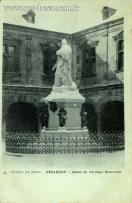 Carte postale ancienne - 4. - EFFETS DE NEIGE. -  BESANÇON. - Statue du Cardinal...