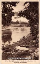 Carte postale ancienne Besançon - Protet - 1009. BESANÇON (Doubs) - Les bords du Doubs, en aval du pont de la République