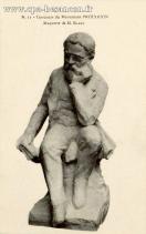 Carte postale ancienne - N. 11 - Concours du Monument PROUDHON - Maquette de M. ...