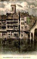 Carte postale ancienne - Vieux BESANÇON - Etudes de M. Isenbart - Anciens Quais