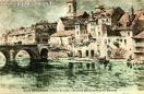 Carte postale ancienne - Vieux BESANÇON - Etudes de M. Isenbart - Anciens Quais ...