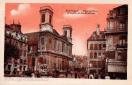 Carte postale ancienne - BESANÇON - Place Jouffroy et Eglise de Ste-Madeleine