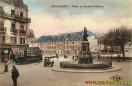 Carte postale ancienne - BESANÇON - Place et Statue Jouffroy