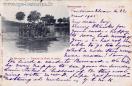 Carte postale ancienne Besançon - VEUVE JOSEPH - Besançon - En Manœuvres. - Traversée du Doubs en radeau.