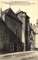 Carte postale ancienne - 95. BESANÇON Historique - Eglise Notre-Dame. A droite t...