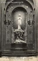 Carte postale ancienne - 13. - BESANÇON HISTORIQUE - Église Notre-Dame - Statue ...
