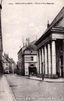 Carte postale ancienne Besançon - La Cigogne - 20095. BESANÇON-les-BAINS. - Théâtre et Rue Mégévand