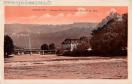 Carte postale ancienne - BESANÇON - Barrage Micaud et vue sur la Chapelle des Bu...