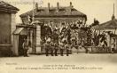 Carte postale ancienne Besançon - Perrey - Caserne du 60e Régt d'Infanterie décorée pour le passage du Président de la République à BESANÇON, le 2 Juillet 1933