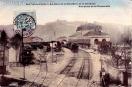 Carte postale ancienne - 612 - BESANÇON - La Gare de la Mouillère et la Citadell...