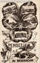 Carte postale ancienne - UNE PENSEE de BESANÇON