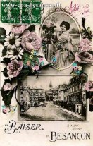 Carte postale ancienne Besançon - Mauny - UN BAISER DE BESANÇON