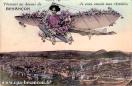 Carte postale ancienne - Planant au dessus de BESANÇON Je vous envoie mes Amitié...