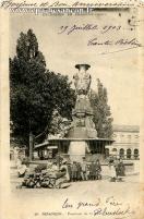 Carte postale ancienne - 40. BESANÇON - Fontaine de la Place Labourée