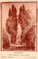 Carte postale ancienne Besançon - J.-E. Bulloz - FRAGONARD - GRAND CYPRÈS DE LA VILLA D'ESTE - MUSÉE DE BESANÇON