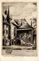 Carte postale ancienne - BESANÇON-LES-BAINS - Cour de l'ancien Evêché