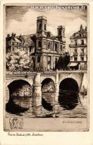 Carte postale ancienne - BESANÇON-LES-BAINS - Pont de Battant &amp; Ste Madeleine