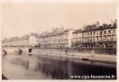 Carte postale ancienne - BESANÇON - Le Doubs au pont Battant - Photo allemande -...