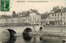Carte postale ancienne - BESANÇON. - Les Quais et le Pont Battant.