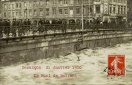 Carte postale ancienne - Besançon 21 Janvier 1910 - Le Pont de Battant