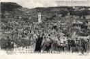 Carte postale ancienne Besançon - Pellerin - BESANÇON. - Vue vers la cathédrale et la Citadelle et le Fort Brégille.