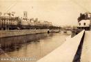 Carte postale ancienne - BESANÇON - Pont Battant et quais sous la neige. v. 1902