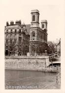 Carte postale ancienne - BESANÇON - Pont Battant (détruit) et Église de la Madel...