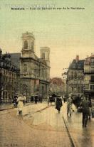 Carte postale ancienne - Besançon. - Pont de Battant et rue de la Madeleine