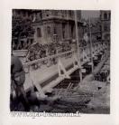 Carte postale ancienne - BESANÇON - Soldats allemands en vélo sur le pont Battan...