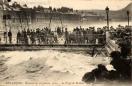 Carte postale ancienne - BESANÇON - Inondations de Janvier 1910 - Le Pont de Bat...