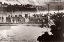 Carte postale ancienne - BESANÇON - Pont Battant - 21 Janvier 1910. Les soldats ...