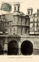 Carte postale ancienne - 24 - BESANÇON - La Madeleine et le Pont de Battant