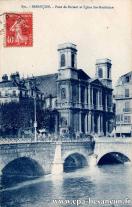 Carte postale ancienne - 891. - BESANÇON. - Pont de Battant et Église Ste-Madele...
