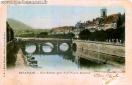 Carte postale ancienne Besançon - R. Chapuis - BESANÇON. - Pont Battant. Quai Veil Picard. Rosemont