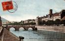 Carte postale ancienne Besançon - L. V. & Cie - 2950. Besançon. Les Quais et le Pont de Battant.