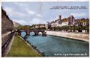 Carte postale ancienne - LA FRANCHE-COMTÉ - BESANÇON (Doubs) pont Battant, quais...