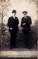 Carte postale ancienne - BESANÇON - Deux hommes en costumes