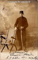 Carte postale ancienne - BESANÇON - 4e régiment - 7 Octobre 1910 - 349 et la fui...