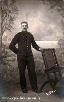 Carte postale ancienne - BESANÇON - Portrait d'un soldat du 5e régiment