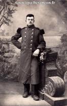 Carte postale ancienne - BESANÇON - Portrait d'un soldat du 60ème