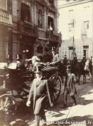 Carte postale ancienne Besançon - Gratel - BESANÇON - Rue de la Préfecture - Visite du président Fallières - Août 1910