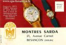 Carte postale ancienne - MONTRES SARDA - 21, Avenue Carnot - BESANÇON (DOUBS)