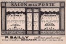 Carte postale ancienne - SALON DE LA POSTE - P. BAILLY coiffeur-parfumeur - 19. ...
