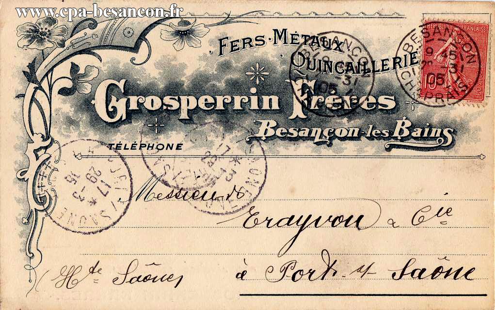 Grosperrin frères besançon les bains fers métaux quincaillerie