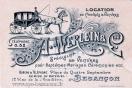 Carte postale ancienne - A. WERLEIN &amp; Cie - LOCATION DE CHEVAUX &amp; VOITURES - SPÉ...