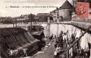 Carte postale ancienne - 14 - Besançon - Les Barques Lavandières du Quai de Stra...