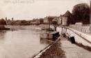Carte postale ancienne - Besançon - Les barques Lavandières au quai de Strasbour...