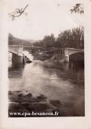 Carte postale ancienne - BESANÇON - Pont de la République détruit - Juin 1940