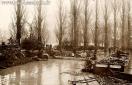 Carte postale ancienne - BESANÇON - Inondations de janvier 1910 - Dragage du boi...