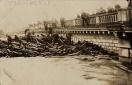 Carte postale ancienne - Besançon - Pont St Pierre - Crue du Doubs 20-21 Janvier...